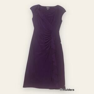 American Living Ralph Lauren Purple Ruched Formal Event Party Dress